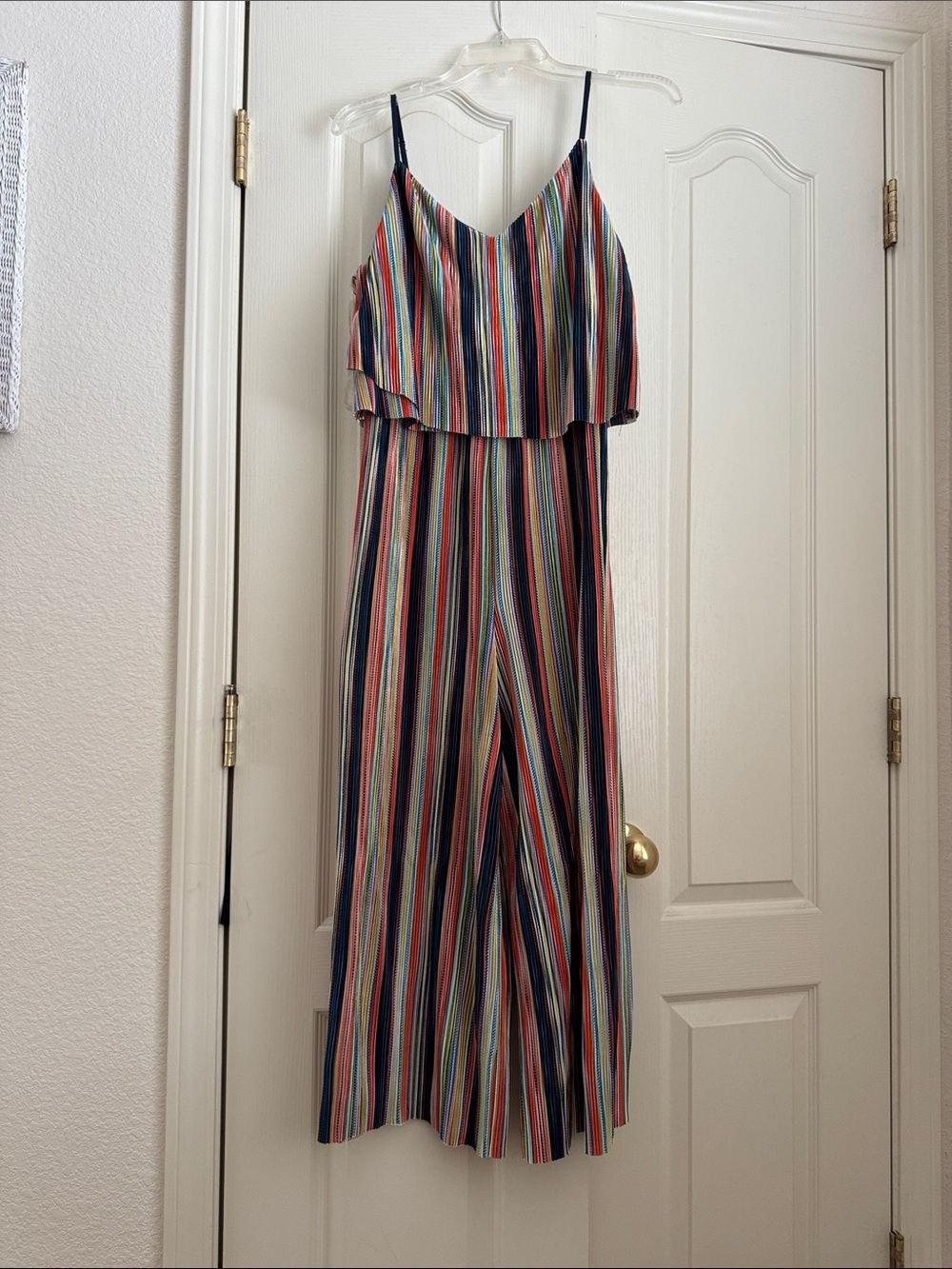 BeBop Multicolor Vertical-Stripe Maxi Dress with Spaghetti Straps